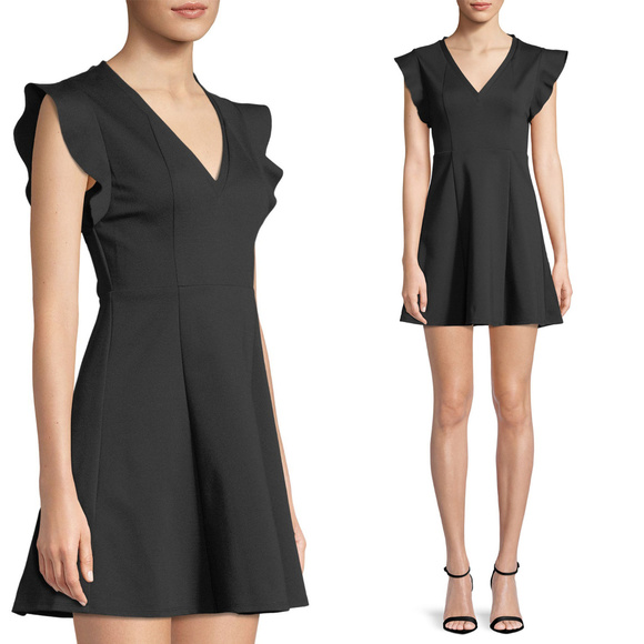 BCBGeneration Flutter-SleeveV-Neck Dress - Picture 1 of 6